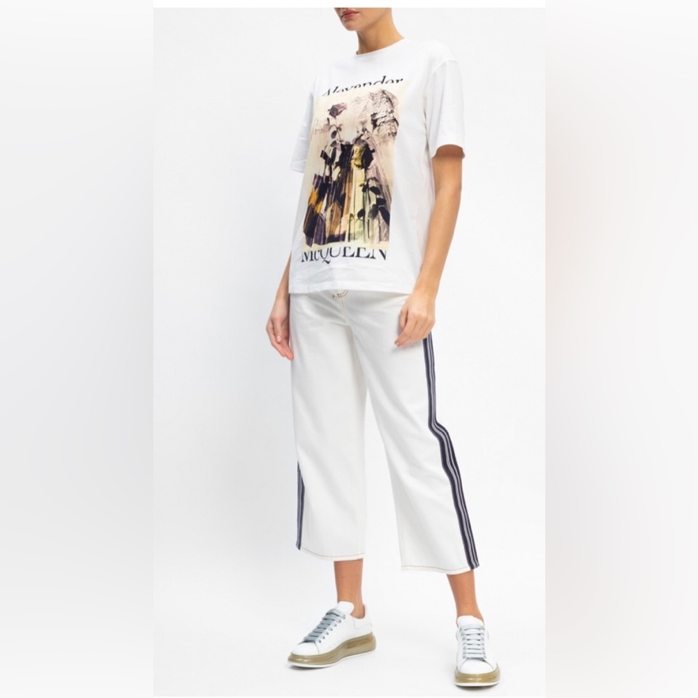Alexander McQueen wide-leg cropped jeans